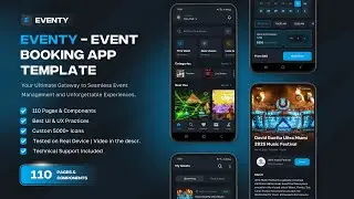 Eventy - Ultimate Event Booking Flutterflow App Template 🎉 / #flutterflow
