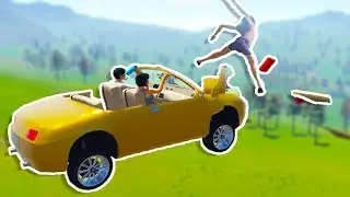 INSANE CAR OBSTACLE COURSE AND RAMP OF DEATH! - Gut's and Glory Steam Workshop Levels Gameplay