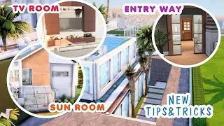 The Sims 4 TIPS AND TRICKS  (Sunroom, Custom Entry way, TV Room Idea, and Secret room ideas)