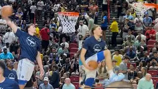 COOPER FLAGG SLAMS IN-BETWEEN LEGS & WINDMILL DUNK FOR FIRST SUMMER LEAGUE GAME VS BRONNY IN WARMUPS
