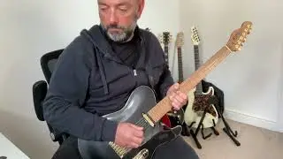 Marshall MG15 DFX, clean but with an overdrive pedal. Nice tone from Chapman ML3 Pro