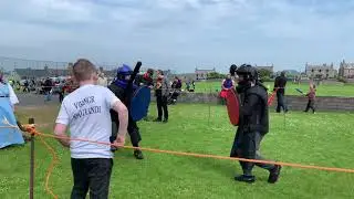 Vikingr Hjaltlandi soft sword fighting demonstration