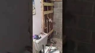 Part 1 of shower demolish gona build walk in shower
