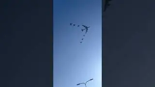 A US Air Force B-52H bomber flew over Estonia today in celebration of Estonian Independence Day.