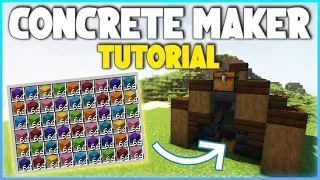 Minecraft EASY Concrete Maker Tutorial! 1.20+ (10,500+ Concrete P/H)