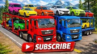 Train vs Double Flatbed Truck vs Speed Bumps in BeamNG.drive | EXTREME CRASH TEST