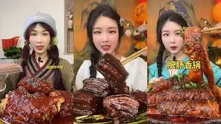 【ASMR】【MUKBANG】GIANT PORK BELLY | EATING SHOW |CHINESE MUKBANG |食べ |吃播 LOVE ASMR