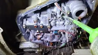 Toyota aqua CVT transmission fluid change. CVT gear shift solenoid clean.