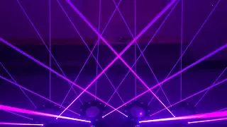 IMRELAX 6-Laser + 325 LED Strobe + 6-Beam | DMX Stage DJ Disco Light with Infinite Rotation