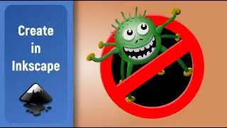 Speed Art Inkscape: Virus COVID-19. STOP! / Коронавирус COVID-19. СТОП!