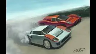 Sketching cars in procreate