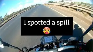 How to avoid crashing your bike over an oil spill