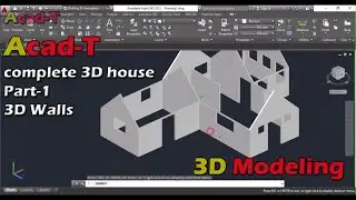 How To Create Complete 3D HOUSE in AutoCAD 2015 - 3D Modeling-Part 1