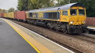&ldquo;Bluebell Railway&rdquo; 66739 4L65, 30 containers & &ldquo;Locomotion 15&rdquo; 66788 on tow 13;56 10E 13/10/2025