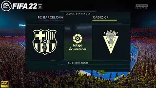 FIFA 22 | Barcelona Vs Cadiz CF | LA liga 21/22 Full Match PS5 | 4K Gameplay & Prediction