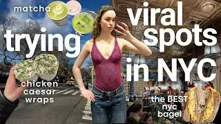 Trying only Viral Food and Drinks in New York City | Leons Bagels, 12 Matcha, Milano Market Wrap 🥯⭐️