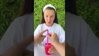 How to Drink Properly Through a Drinking Straw 😎🥤❤️ #shorts #khamitovy #martaandrustam