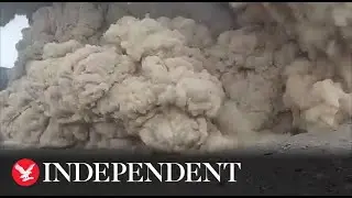 Smoke billows as volcano erupts in Chile