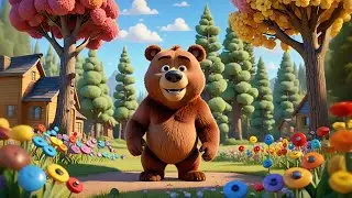 Bear Built a Button House 🧸🔘🏠 | Funny Nursery Rhymes Songs for Kids & Toddlers