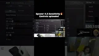 Spower 4.2 Sensitivity 🔥 Best No Recoil Settings | BGMI/PUBG
