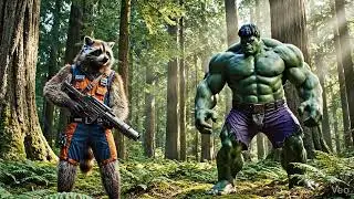 Racket raccoon and hulk 
