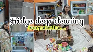 FRIDGE Deep CLEANING & ORGANIZING | Clutter declutter vlog #cleaning #vlog  #simplyrangarajs