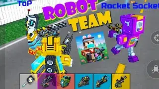 Pixel Gun 3D - ROBOT TEAM in the Battle Royale (Rocket Socket & TOP TV)