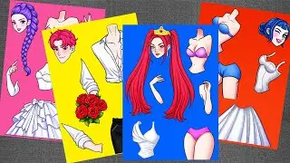 [Paper diy] HUNTRIX ZOEY CATCHES WEDDING FLOWERS with RUMI & JINU | KPOP DEMON HUNTERS Stickers