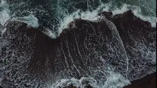 FREE DOWNLOAD VIDEO CLIP beach shore breaking waves DRONE FOOTAGE