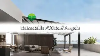 Outdoor Retractable Roof Pergola Aluminium PVC Gazebo Electric Retractable Awnings