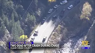 Two killed after suspect crashes during law enforcement pursuit in Clear Creek County