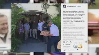Former President George W. Bush Delivers Pizza To His Unpaid Secret Service Agents