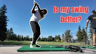 day 2 at the golf range...did we improve? (beginner golf)