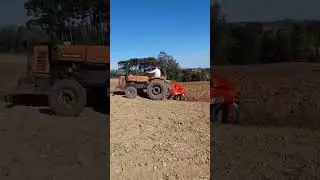 Agrale 4300 fazendo vergas com aleirador KLR