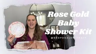 Rose Gold Baby Shower Kit includes everything you need!
