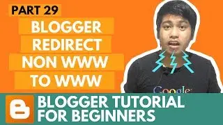 Blogger Tutorial for Beginners - Blogger Redirect non www to www - Part 29