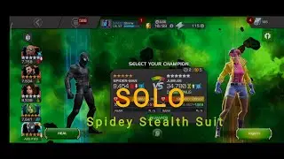 Uncollected Jubilee Boss fight. Spiderman stealth suit Solo. Marvel Contest Of Champions. Spidey