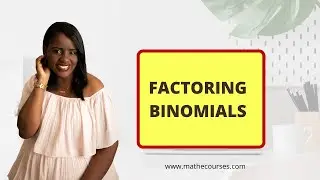 Factoring Binomials with Exponents: A difference of two squares.