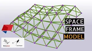 Space Frame Model #grasshopper #tekla #rahino