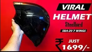 Unboxing Steelbird Air 7 Wings SBA-20 ISS Motorsports Helmet (Black)😍