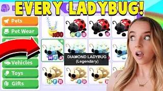 Opening DIAMOND LAVENDER to get EVERY LEGENDARY LADYBUG! (adopt me dream pet)