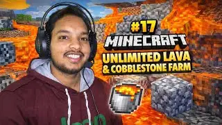 #17 UNLIMITED LAVA & COBBLESTONE FARM- Minecraft PE survival series #youtuber