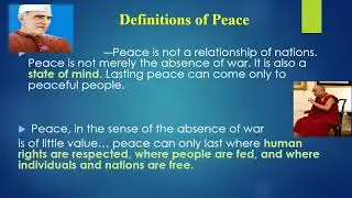 Peace Meaning