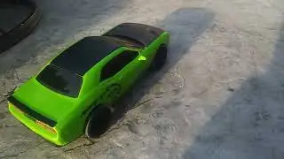 (VERY OLD VIDEO) Playing with my Green Dodge Challenger Hellcat RC Car part (1/4)