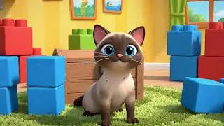 Playful Cartoon Cat Adventures | Fun Kids Video with Toys & Yarn 😹
