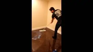 Waxing Stained Concrete Floor