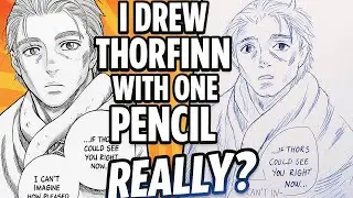 I Drew Thorfinn With One Pencil! | Vinland Saga Art