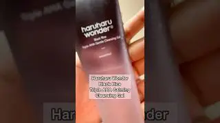 Step 1: Cleanser 🧼Haruharu Wonder Black Rice Triple AHA Gentle Cleansing Gel 🌾 #skincare #haruharu