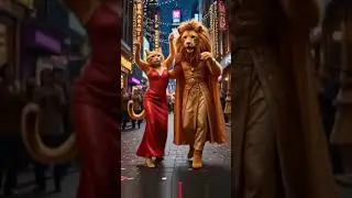 CatSnaps Presents: The Glam Dance of the Cat & Lion! ✨🕺🦁#cat#cute#viral#catshorts#funny#dance
