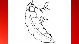 How to draw Peas step by step
